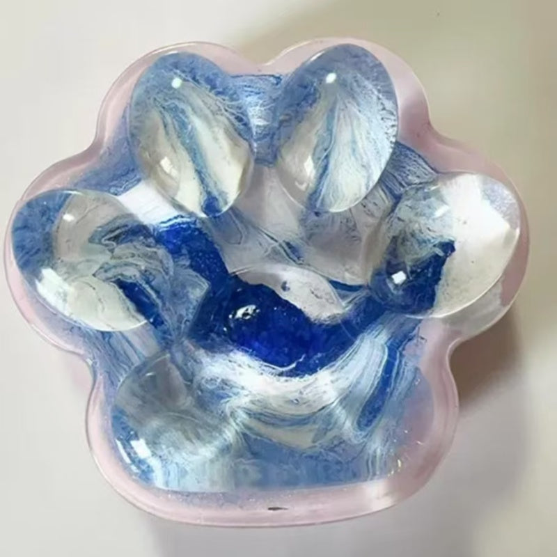Crystal Clear Gradient Kitten Paw Squeeze Toy