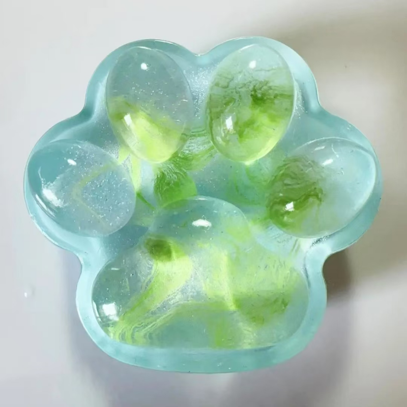 Crystal Clear Gradient Kitten Paw Squeeze Toy
