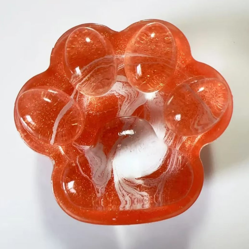 Crystal Clear Gradient Kitten Paw Squeeze Toy