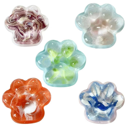 Crystal Clear Gradient Kitten Paw Squeeze Toy
