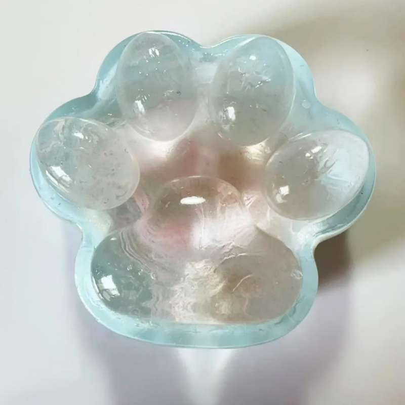 Crystal Clear Gradient Kitten Paw Squeeze Toy